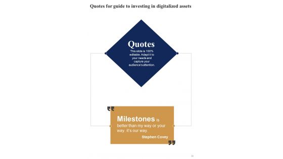 Guide To Investing In Digitalized Assets Template