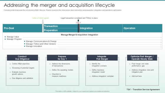 Guide To Mergers And Acquisitions Addressing The Merger And Acquisition Lifecycle Template PDF Guide To Mergers And Acquisitions Addressing The Merger And Acquisition Lifecycle Template PDF