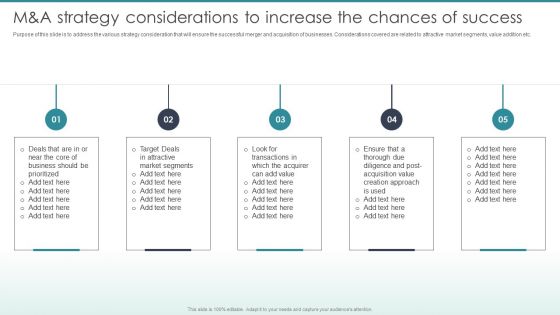 Guide To Mergers And Acquisitions M And A Strategy Considerations To Increase The Chances Of Success Guidelines PDF