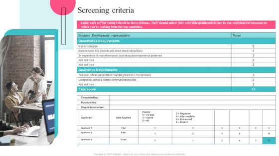 Guide To Understand And Manage Recruitment Plan Screening Criteria Diagrams PDF