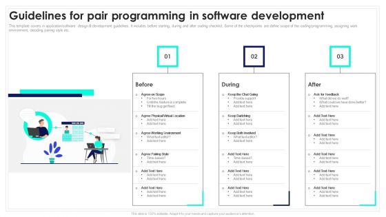 Guidelines For Pair Programming In Software Development Playbook For Software Engineers Rules PDF