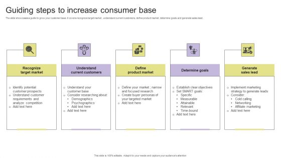 Guiding Steps To Increase Consumer Base Background PDF Guiding Steps To Increase Consumer Base Background PDF