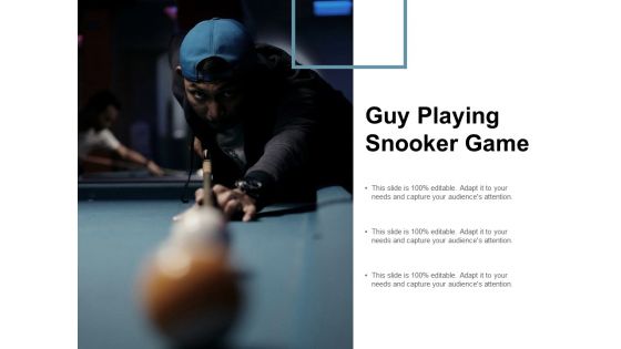 Guy Playing Snooker Game Ppt PowerPoint Presentation Gallery Outline Cpb
