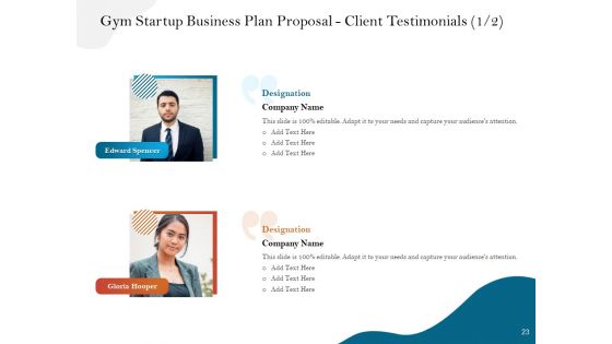 Gym And Fitness Center Business Plan Proposal Ppt PowerPoint Presentation Complete Deck With Slides