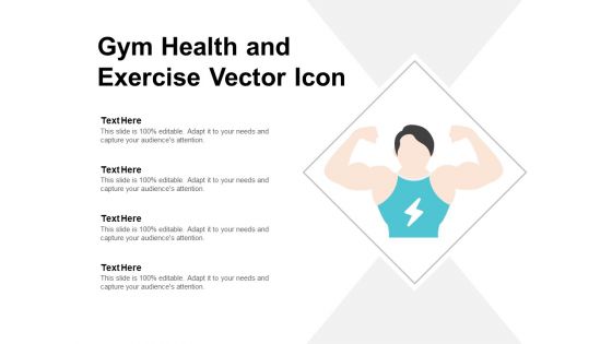 Gym Health And Exercise Vector Icon Ppt Powerpoint Presentation Ideas Maker