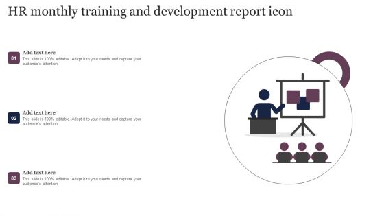 HR Monthly Training And Development Report Icon Structure PDF HR Monthly Training And Development Report Icon Structure PDF