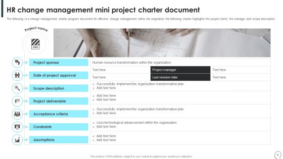 HR Remodeling Mini Project Charter Ppt PowerPoint Presentation Complete Deck With Slides