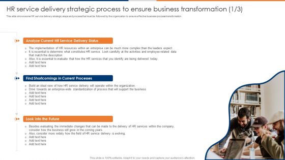 HR Service Delivery Strategic Process To Ensure Business Transformation Mockup PDF