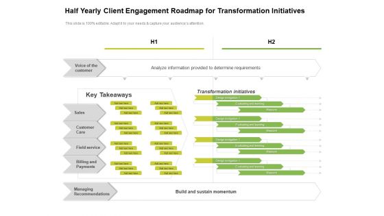Half Yearly Client Engagement Roadmap For Transformation Initiatives Microsoft
