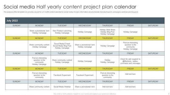 Half Yearly Content Project Plan Ppt PowerPoint Presentation Complete Deck With Slides