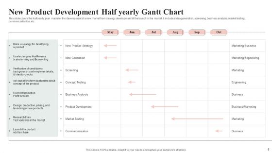 Half Yearly Gantt Ppt PowerPoint Presentation Complete With Slides