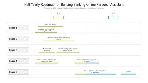 Half Yearly Roadmap For Building Banking Online Personal Assistant Topics
