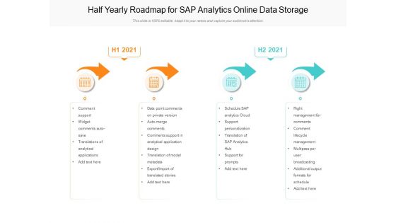 Half Yearly Roadmap For SAP Analytics Online Data Storage Pictures