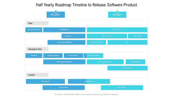 Half Yearly Roadmap Timeline To Release Software Product Topics