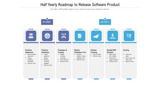 Half Yearly Roadmap To Release Software Product Icons