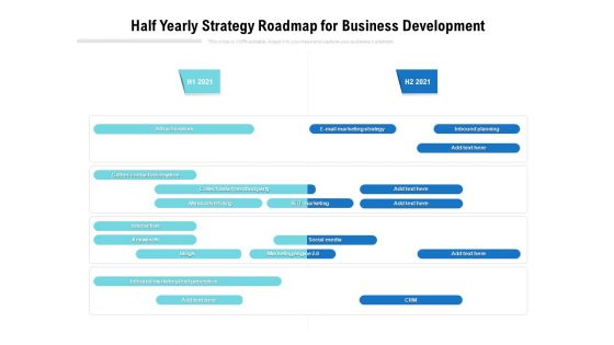 Half Yearly Strategy Roadmap For Business Development Microsoft