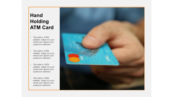 Hand Holding ATM Card Ppt PowerPoint Presentation Model Graphics Pictures