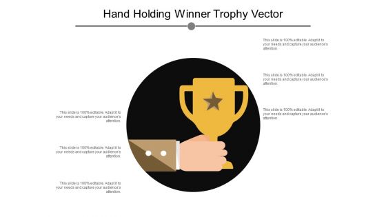 Hand Holding Winner Trophy Vector Ppt PowerPoint Presentation Ideas Slideshow