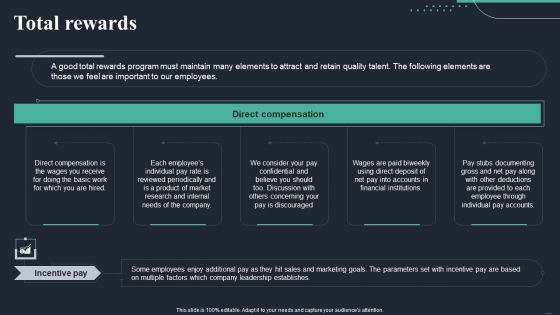 Handbook For Corporate Staff Total Rewards Ppt PowerPoint Presentation Gallery Demonstration PDF