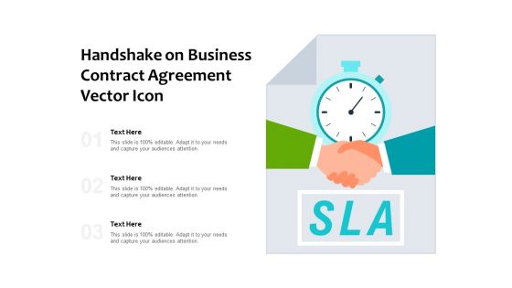 Handshake On Business Contract Agreement Vector Icon Ppt PowerPoint Presentation Pictures Display