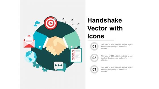 Handshake Vector With Icons Ppt PowerPoint Presentation Inspiration Gallery