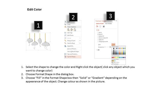 Hanging Cloud Shape Text Tags Powerpoint Templates