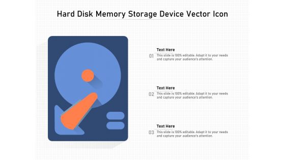 Hard Disk Memory Storage Device Vector Icon Ppt PowerPoint Presentation File Show PDF