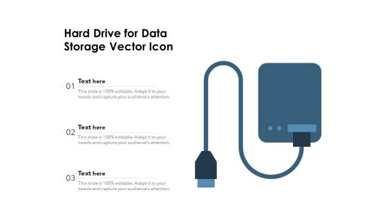 Hard Drive For Data Storage Vector Icon Ppt PowerPoint Presentation Icon Deck PDF