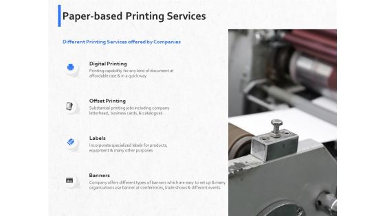 Hardbound Printing Paper Based Printing Services Ppt Model Graphics Design PDF
