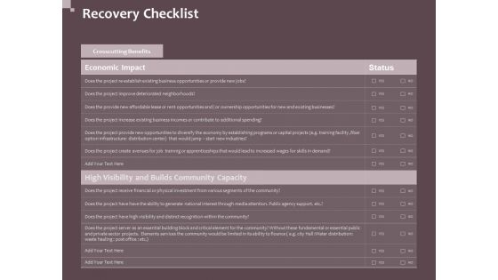 Hazard Administration Recovery Checklist Ppt Infographics Skills PDF Hazard Administration Recovery Checklist Ppt Infographics Skills PDF