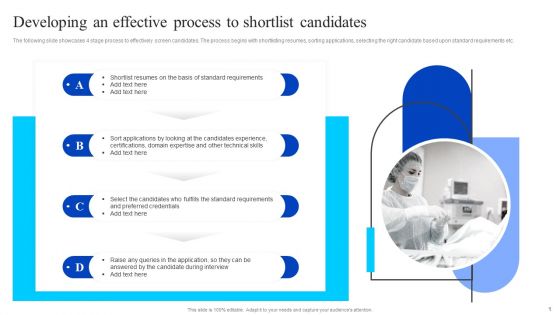 Healthcare Management Overview Trends Stats And Operational Areas Developing An Effective Process To Shortlist Candidates Pictures PDF