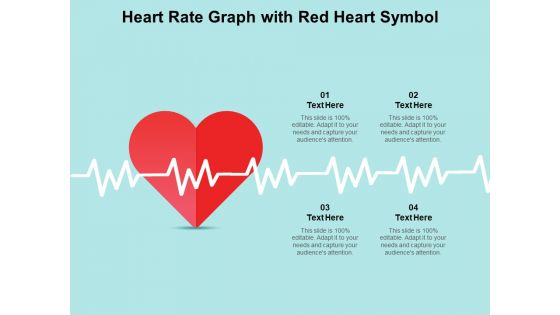 Heart Rate Graph With Red Heart Symbol Ppt PowerPoint Presentation Styles Themes