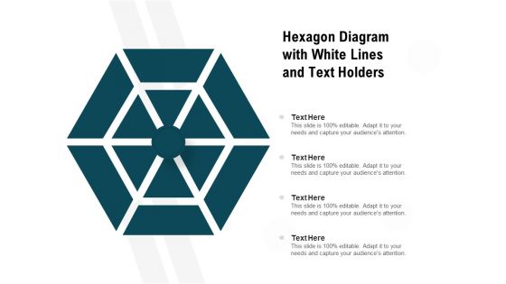 Hexagon Diagram With White Lines And Text Holders Ppt PowerPoint Presentation Icon Diagrams PDF