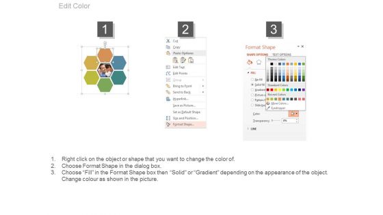 Hexagonal Business Vision Infographic Chart Powerpoint Slides