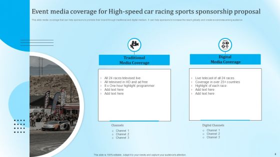 High Speed Car Racing Sports Sponsorship Proposal Ppt PowerPoint Presentation Complete Deck With Slides