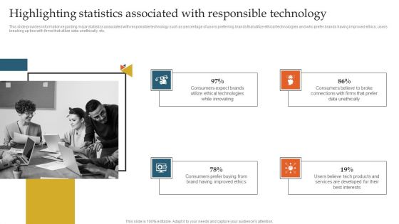 Highlighting Statistics Associated With Responsible Technology Ppt Outline PDF