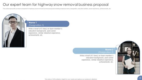 Highway Snow Removal Business Proposal Ppt PowerPoint Presentation Complete Deck With Slides