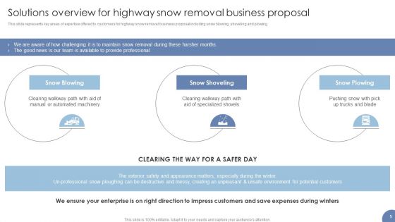 Highway Snow Removal Business Proposal Ppt PowerPoint Presentation Complete Deck With Slides
