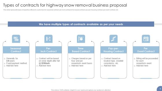 Highway Snow Removal Business Proposal Ppt PowerPoint Presentation Complete Deck With Slides