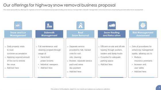 Highway Snow Removal Business Proposal Ppt PowerPoint Presentation Complete Deck With Slides