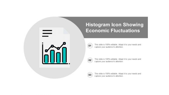 Histogram Icon Showing Economic Fluctuations Ppt PowerPoint Presentation Slides Samples Cpb