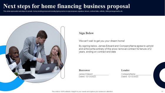 Home Financing Business Proposal Ppt PowerPoint Presentation Complete Deck With Slides