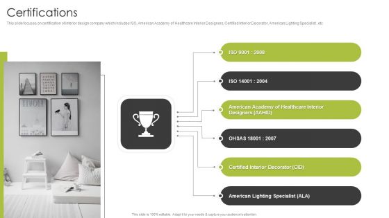 Home Interior Styling Services Company Profile Certifications Brochure PDF