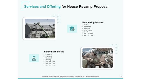 Home Remodeling Proposal Ppt PowerPoint Presentation Complete Deck With Slides