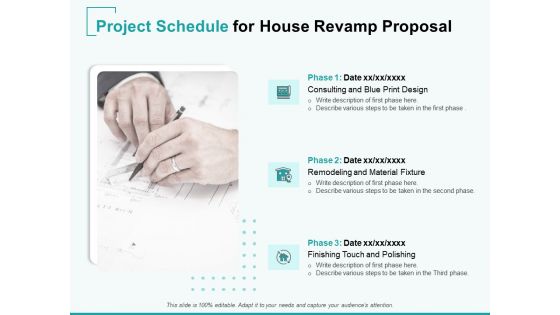 Home Remodeling Proposal Project Schedule For House Revamp Proposal Ppt PowerPoint Presentation Model Structure PDF