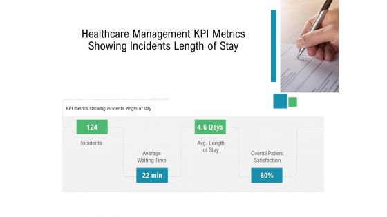 Hospital Management Healthcare Management KPI Metrics Showing Incidents Length Of Stay Ppt Pictures Graphics PDF