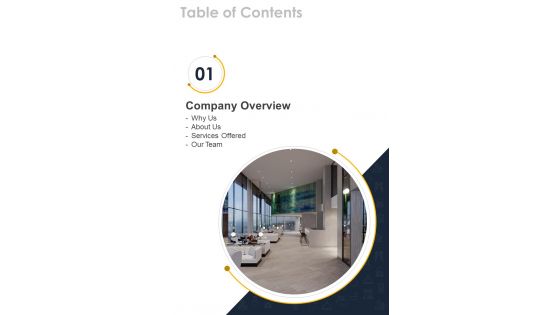 Hospitality Business Agreement Proposal Table Of Contents One Pager Sample Example Document Hospitality Business Agreement Proposal Table Of Contents One Pager Sample Example Document