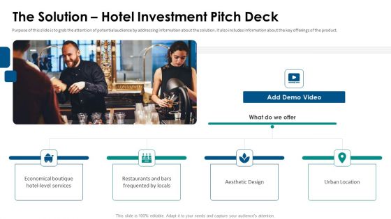 Hospitality Fundraising The Solution Hotel Investment Pitch Deck Template PDF Hospitality Fundraising The Solution Hotel Investment Pitch Deck Template PDF