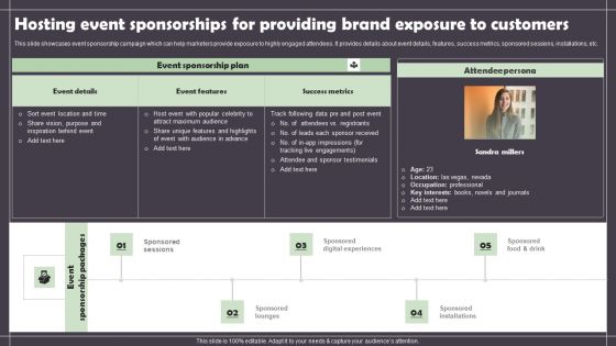 Hosting Event Sponsorships For Providing Brand Exposure To Customers Introduction PDF
