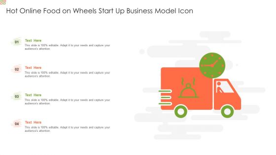 Hot Online Food On Wheels Start Up Business Model Icon Professional PDF